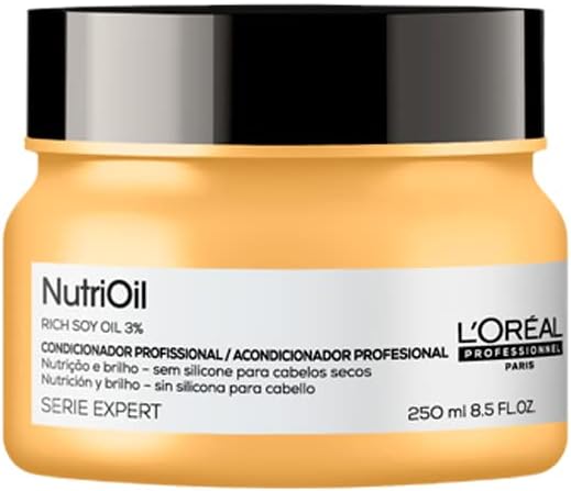 L'Oréal Professionnel Serie Expert NutriOil Máscara de Tratamento de Nutrição com Óleo de Soja para Cabelos Secos e Sem Brilho, para Força e Maciez 250g