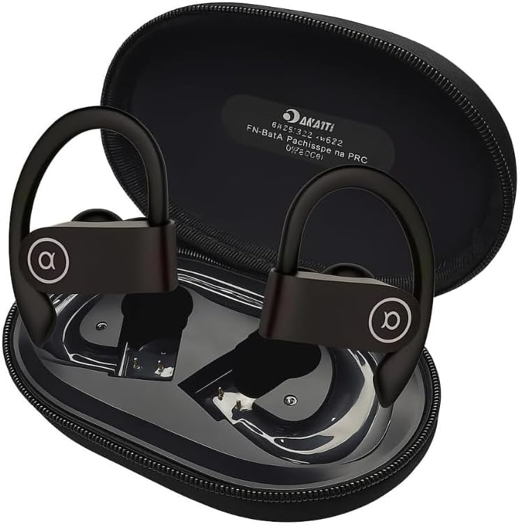 Fone de Ouvido Bluetooth 5.4, IPX5 à Prova D'Água, Com Microfone Embutido, 45h de Bateria, Design Esportivo Ergonômico Ideal Para Esportes Corridas Atividades Físicas Videogame IPhone Android Premium