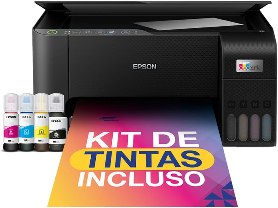 Impressora Multifuncional Epson Ecotank L3250 Jato de Tinta Colorida Wi-Fi Bivolt