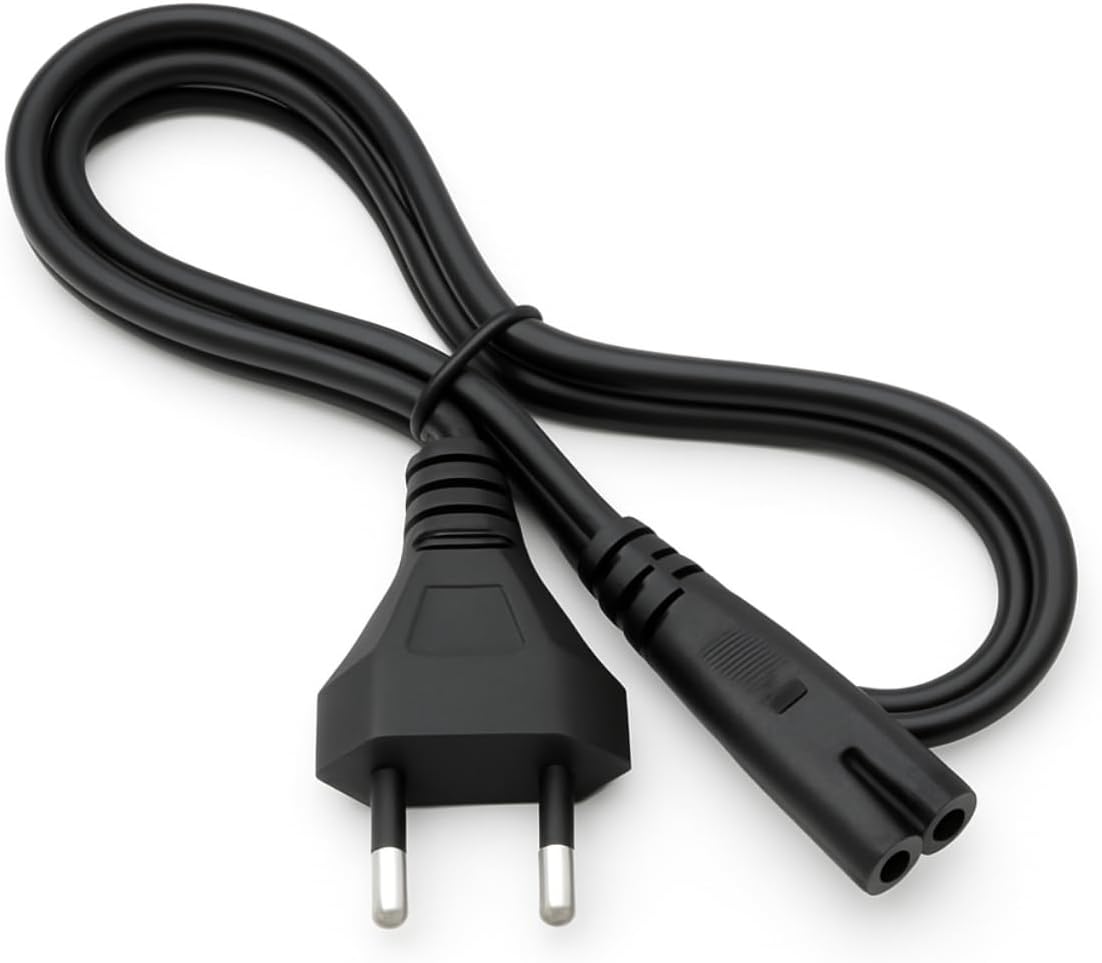 Cabo de Força Energia Bipolar 2 Pinos 1,5m Bivolt Universal Video Game, Impressora, TV, Monitor Compativel com PS4 e PS5