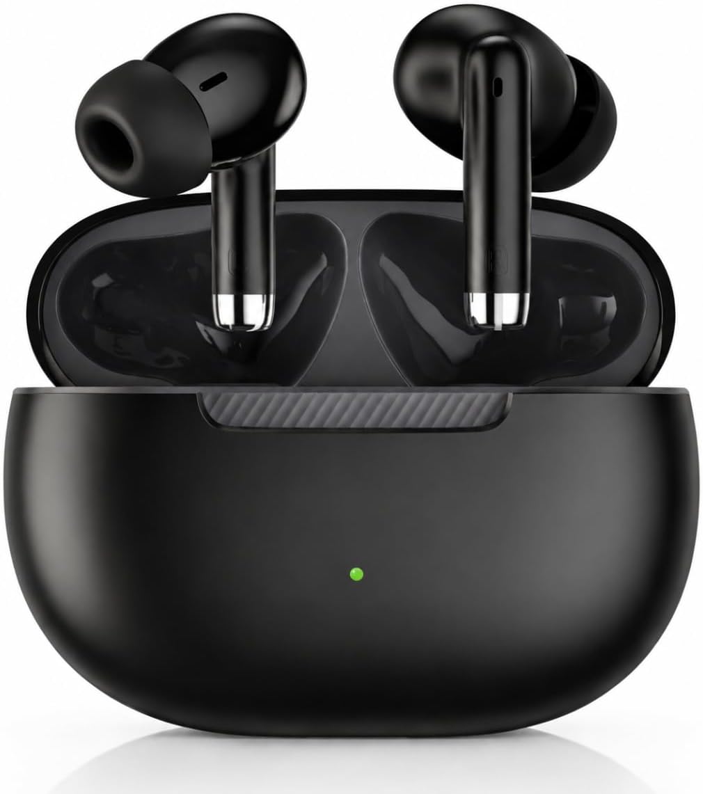 Fone de Ouvido Bluetooth 5.4 TWS Com Cancelamento de Ruído, IPX4 à Prova d’Água e Microfone – Ideal para Treino, Corrida e Trabalho (iOS/Android)