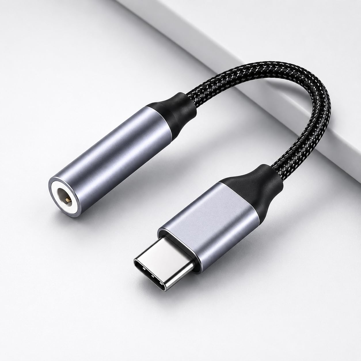 Adaptador P2 para USB-C, Conversor de Áudio Estéreo com Suporte a Microfone,Adaptador para fone de ouvido, Compatível com Smartphones Android, Motorola, Iphone á partir do 15