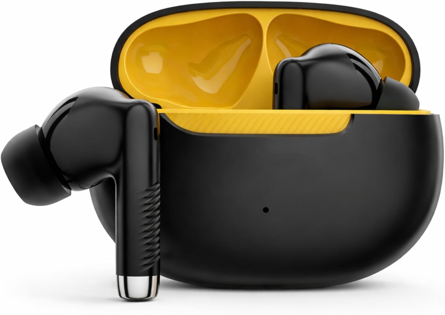 Fone de Ouvido Bluetooth 5.4 TWS Preto Sem Fio com Microfone, Controle Touch, Estojo Carregador USB-C, Até 16h com Estojo, Encaixe Intra-Auricular com Redução de Ruído, Android e iPhone