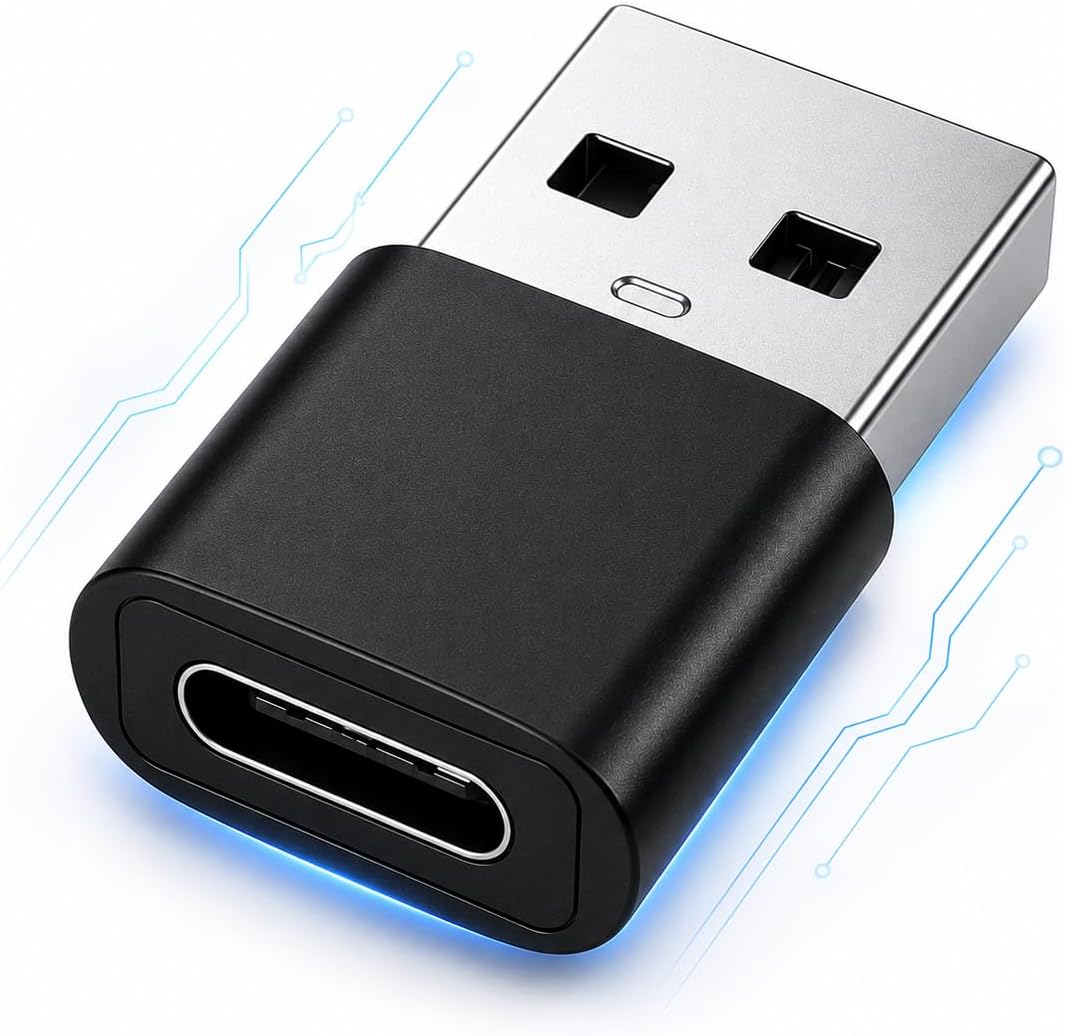 Adaptador USB Para USB C Conversor Tipo C Plug And Play Compatível Com Notebook Carregador Tablet Smartphone Transferência De Dados Carregamento Rápido Compacto Portátil