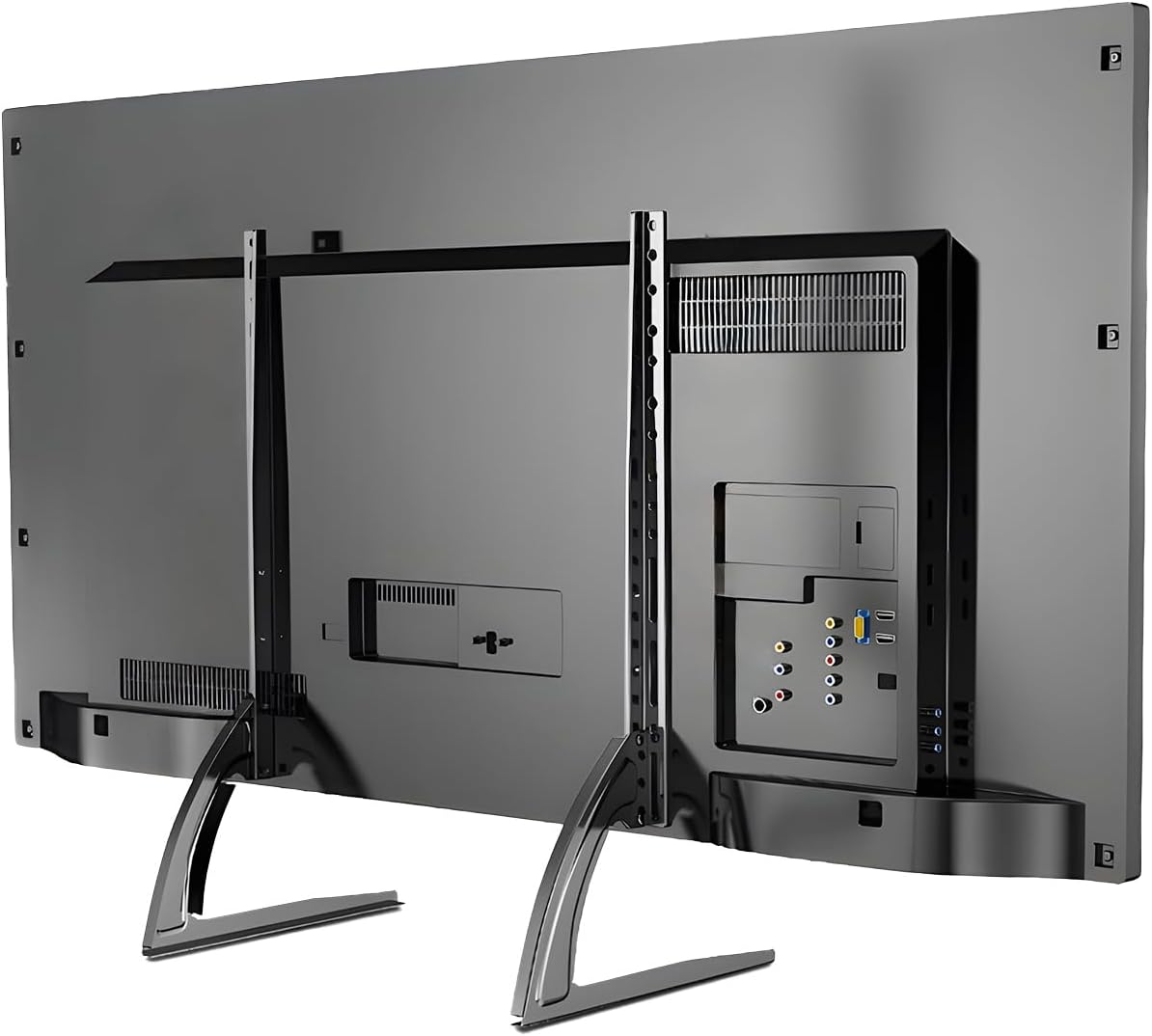 Suporte Universal para TV de Mesa 42 a 75 Polegadas, Base Ajustável com Capacidade de até 45 kg, Compatível com VESA 150x150 a 500x500 mm, Estrutura em Aço Reforçado com Apoio Antiderrapante