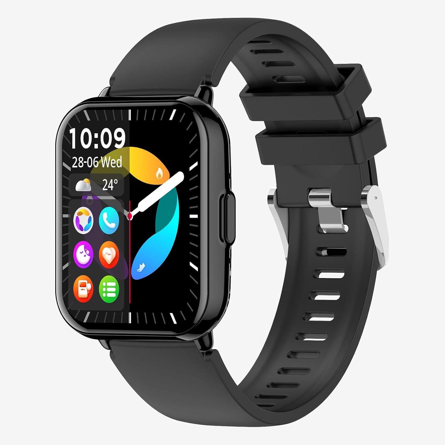 Bettdow SmartWatch, relogio smartwatch feminino com 1.83" Ecrã tátil, à prova d'água 1ATM, chamada Bluetooth, 123+ Modos Esportivos relógio com voz por IA, Compatível com Android iOS (Preto)