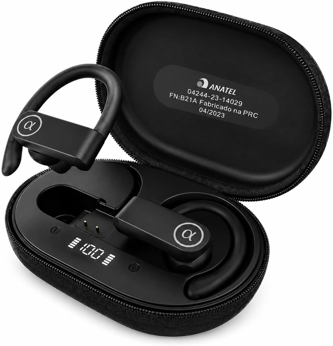 Fone De Ouvido Bluetooth Design Esportivo Ergonômico 5.4 IPX5 Resistente a Água, Compatível com iPhone, Samsung, Xiaomi e Motorola Android/ioS Para Corridas e Atividades Fisicas