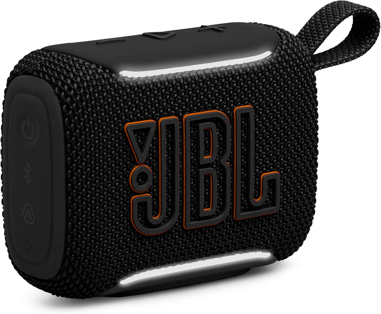 JBL Go 5 - Alto-falante ultraportátil à prova d'água e à prova de quedas com som lendário e iluminação de borda ambiente, emparelhamento estéreo instantâneo AirTouch ou vários alto-falantes