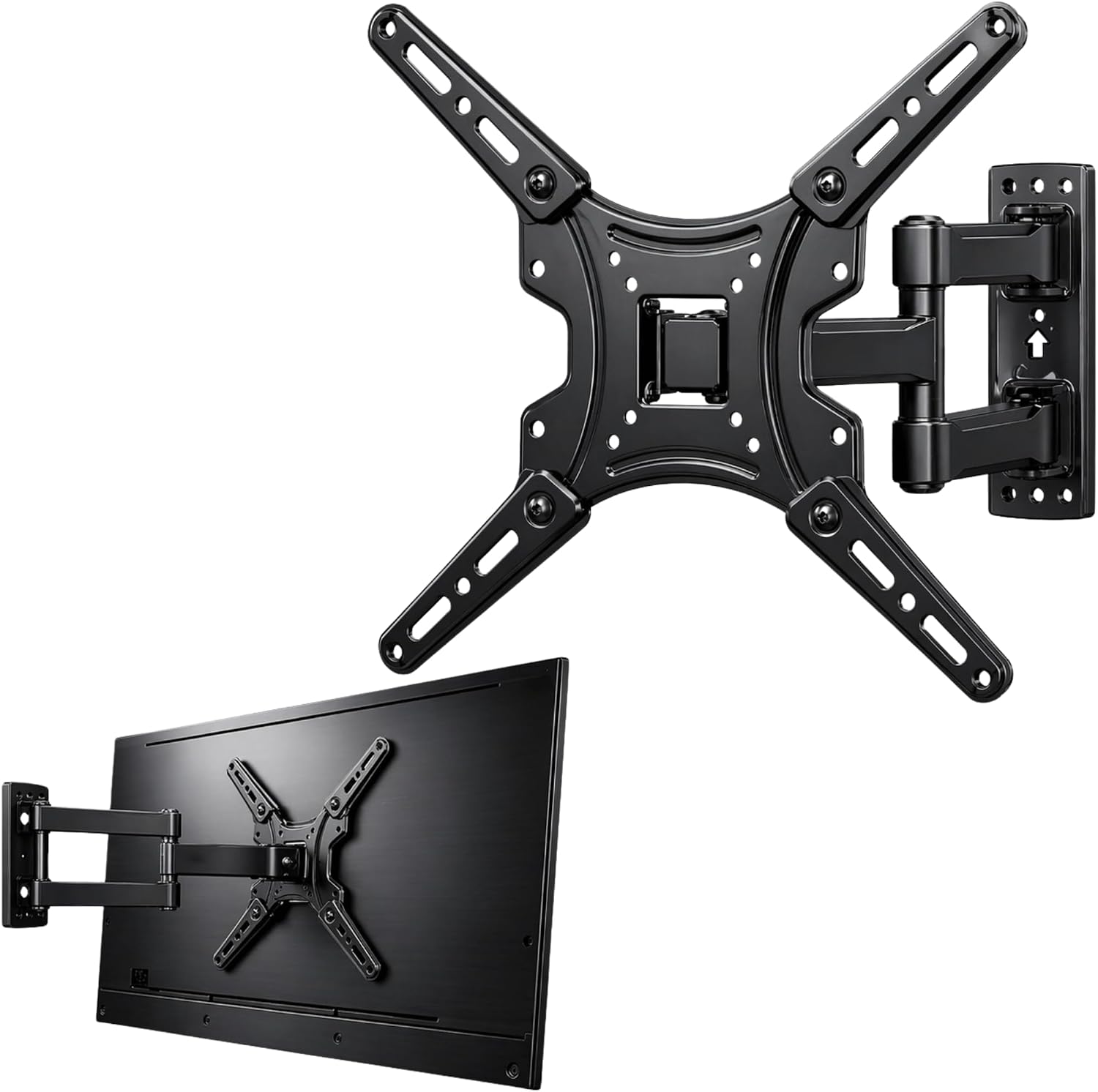 Suporte Tri-Articulado para TV 32” a 58” até 50kg – Braço Longo Reforçado, Ajuste Total com Giro e Inclinação, Compatível com Smart TV, LED e LCD, Kit Completo com Buchas e Parafusos