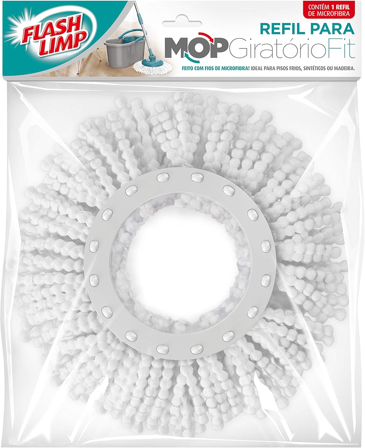 Flash Limp - Refil para Mop Giratório Compatível com os Modelos (Ref. MOP5010, MOP9775, MOP9379, MOP7504) - RMOP5011