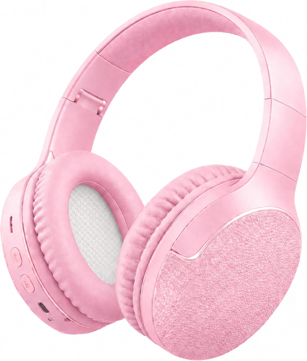 Fone de Ouvido Bluetooth 5.3 Headphone On-ear Sem Fio Fone Para Academia e Corridas, com Cancelamento de Ruído, Dobrável, com microfone Integrado Compatível com Android e iOS Premium (Rosa)