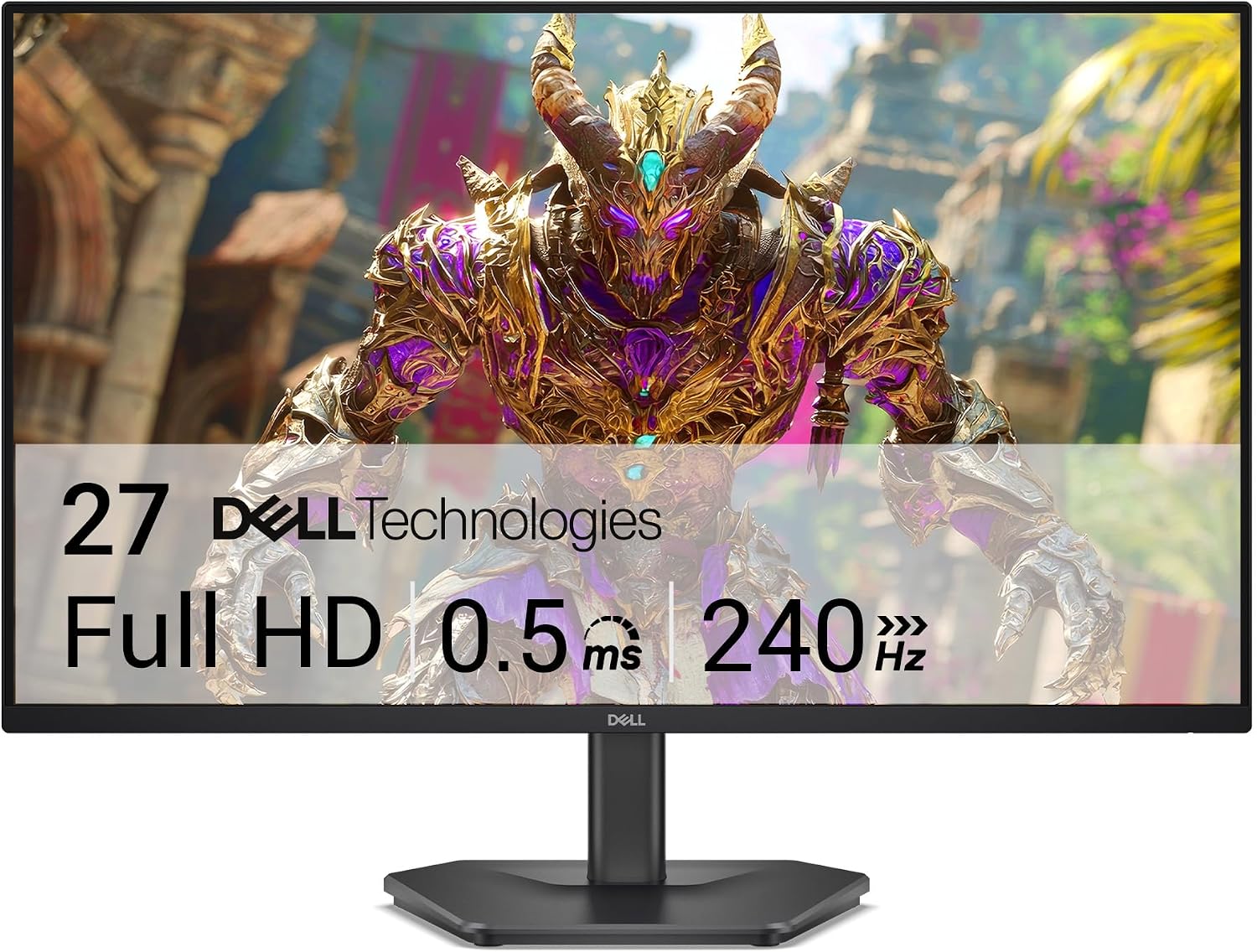 Monitor Dell Gaming 27" Full HD – 240Hz – IPS 0.5ms AMD FreeSync Premium TÜV 3 Estrelas – SE2726HG