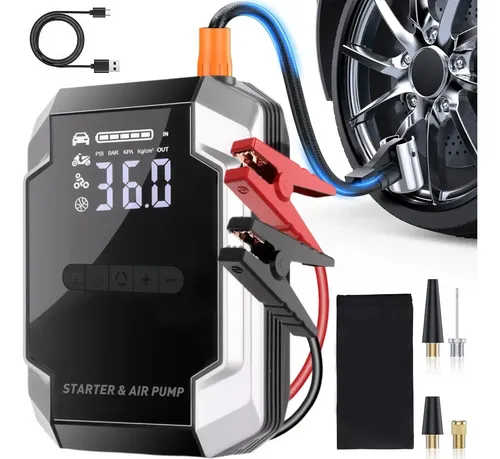 Partida Bateria Emergência Carro 3000a Com Compressor Ar