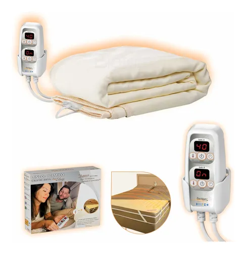 Lençol Térmico Queen Size Digital Bivolt Bio Term Creme Liso 127/220v