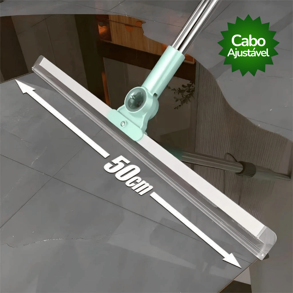 Rodo de Silicone Para Limpeza de Piso Vidros Com Gancho Secos e Molhados Uso Duplo Vassoura Mágica