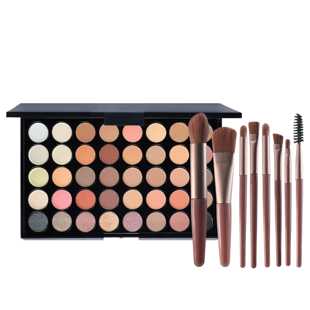 Paleta de Sombras com 40 Cores - Acabamento Matte e Shimmer, Alta Pigmentação, Efeito Esfumado e Longa Duração.